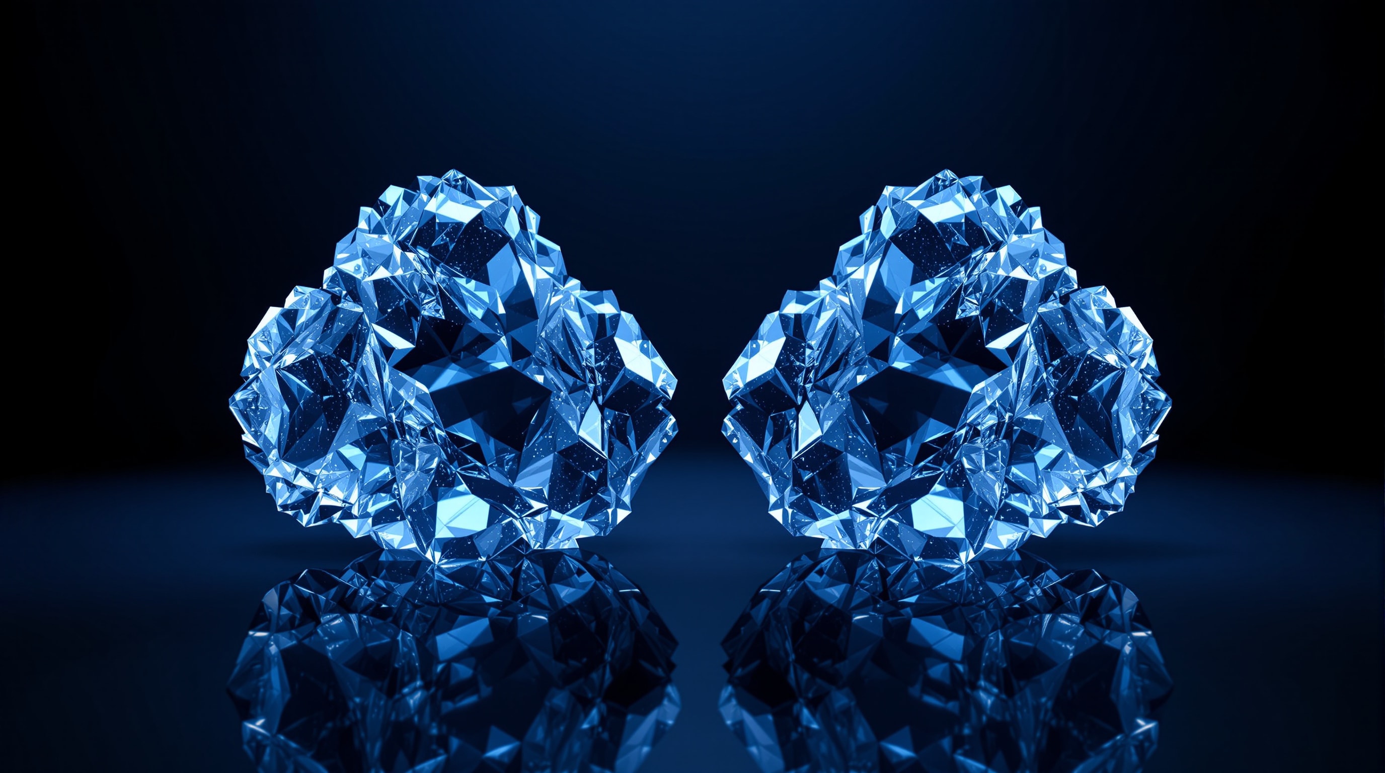 Two mirrored crystalline forms representing mirror-image molecules