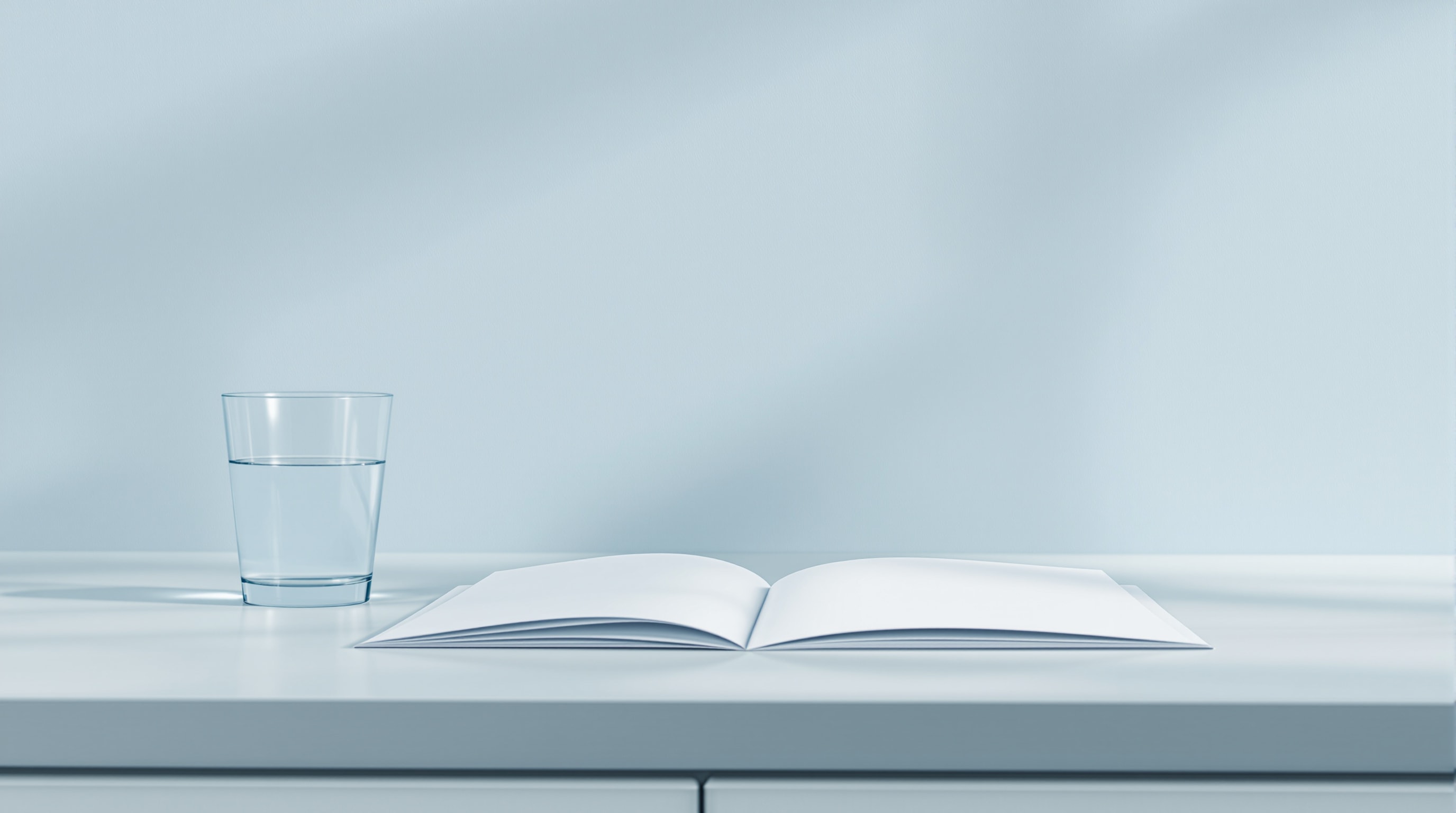 A folded medicine information leaflet on a pharmacy counter