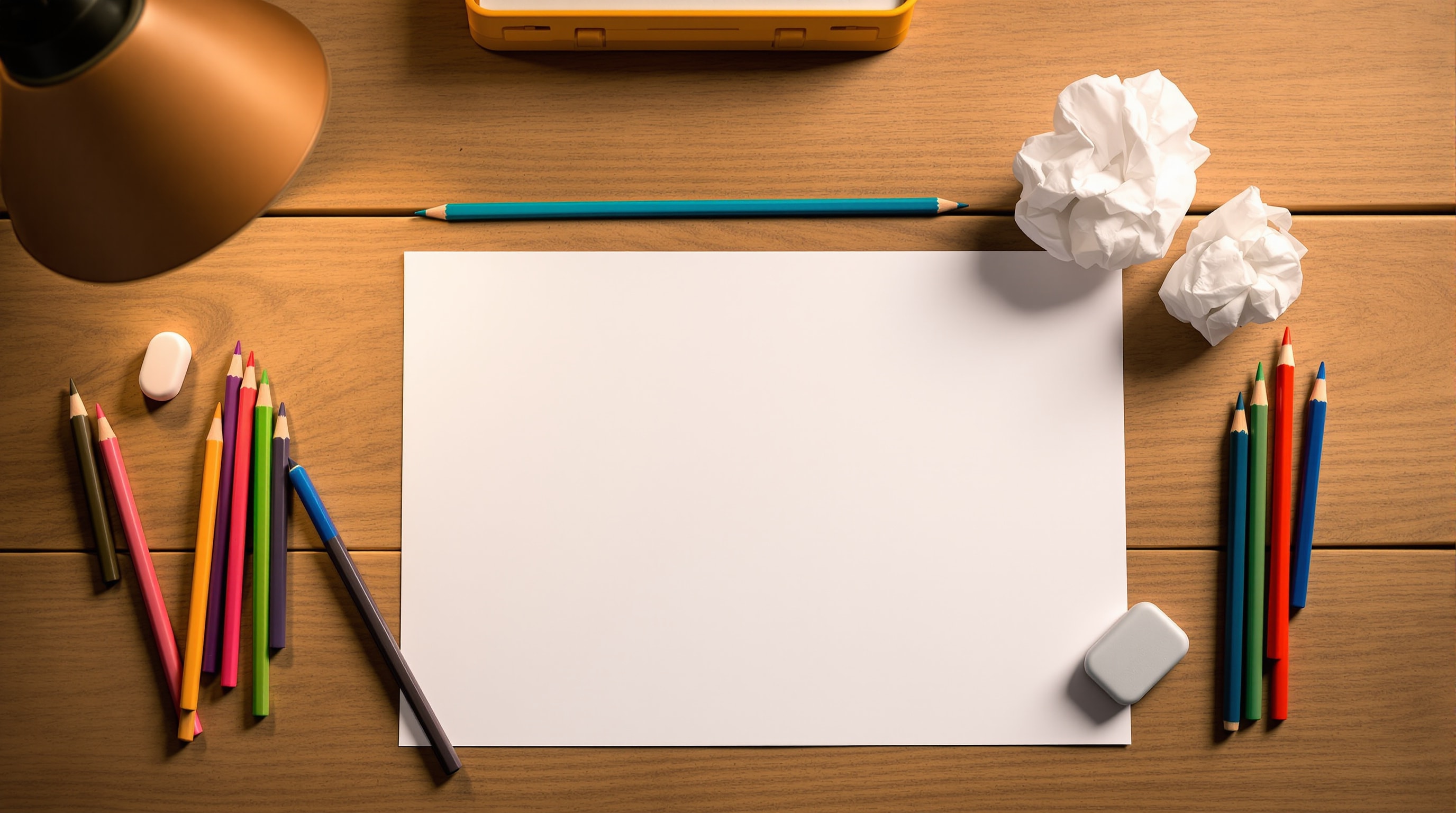 A scattered homework desk with unfinished work and pencils