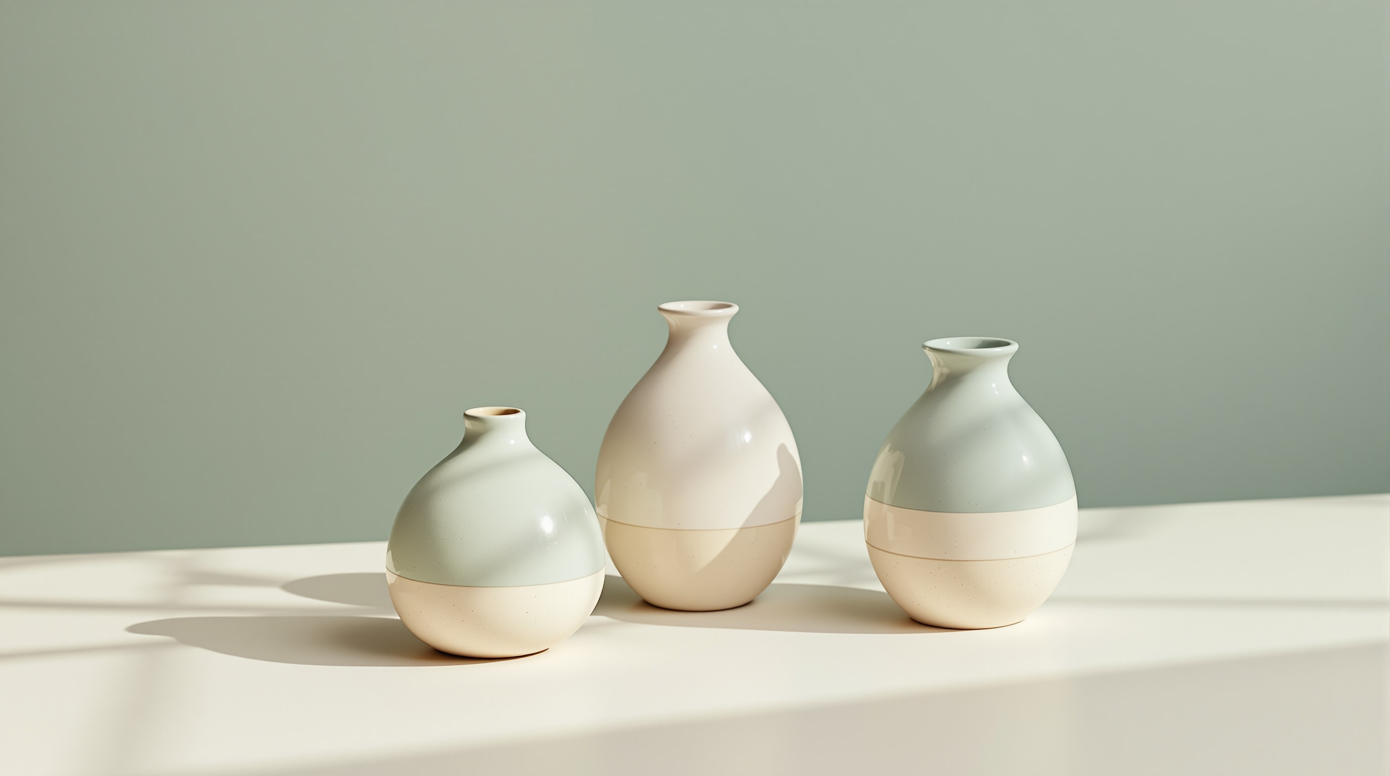 Three vessels of different shapes representing different presentations of one condition